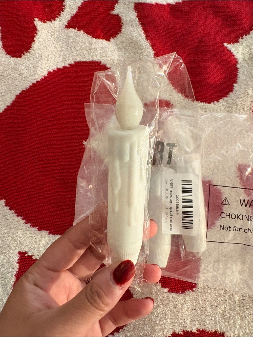 Battery-Operated White LED Candle - Set of 4